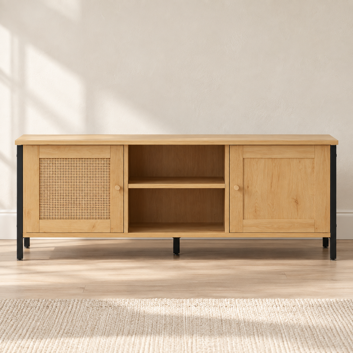 The Pinhoe Rattan TV Unit