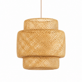 The Alresford Wave Rattan Pendant Light