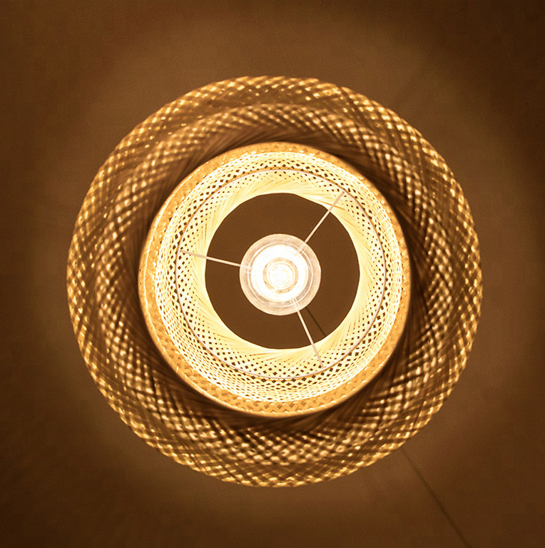 The Alresford Wave Rattan Pendant Light