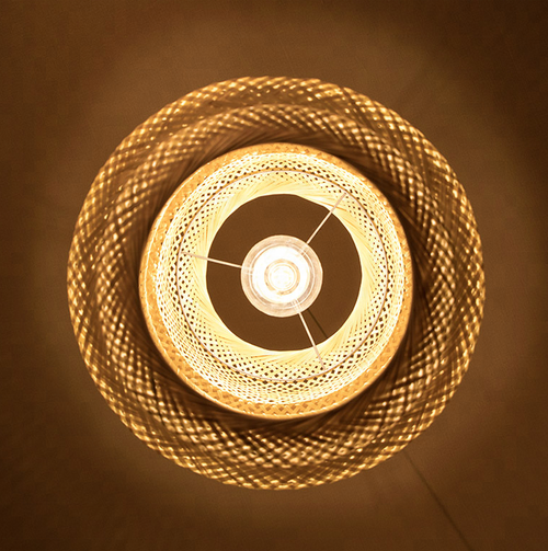 The Alresford Wave Rattan Pendant Light