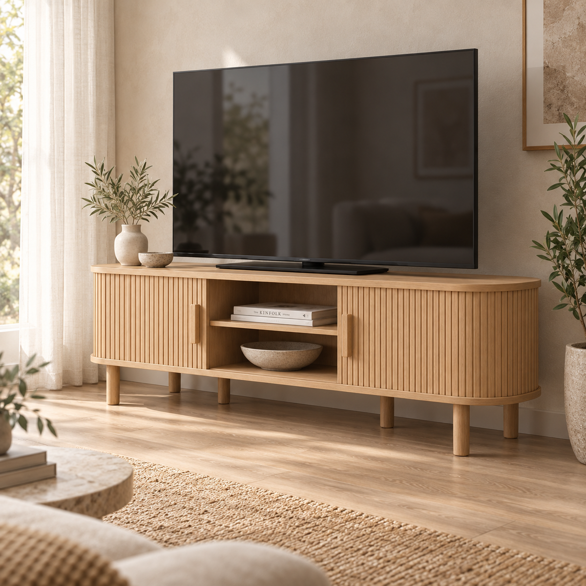 The Oakhurst Rattan TV Unit