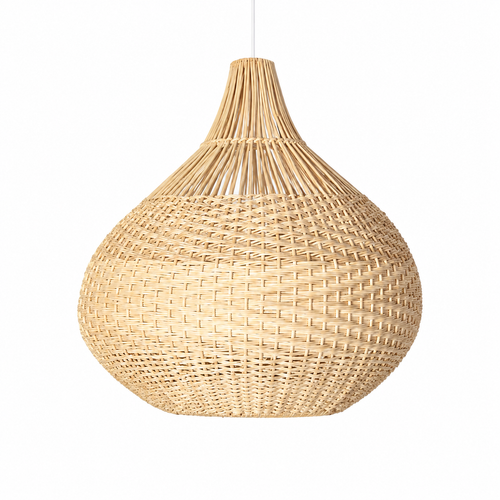 The Bampton Vintage Rattan Pendant Light