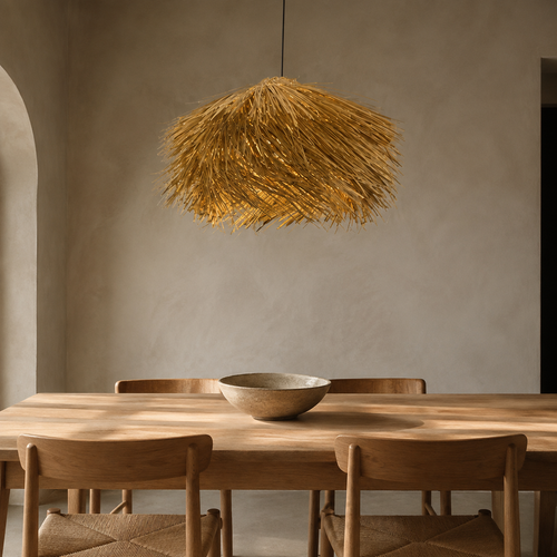 The Beaulieu Interwoven Rattan Pendant Light