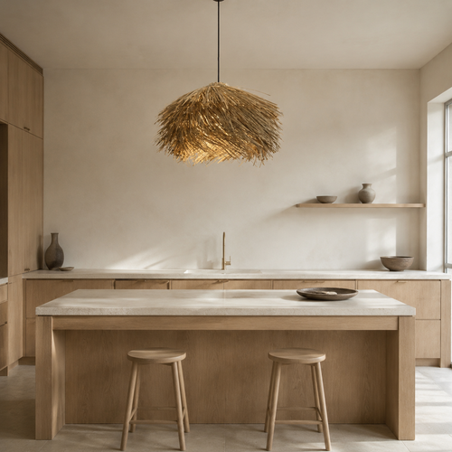 The Beaulieu Interwoven Rattan Pendant Light