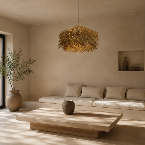 The Beaulieu Interwoven Rattan Pendant Light