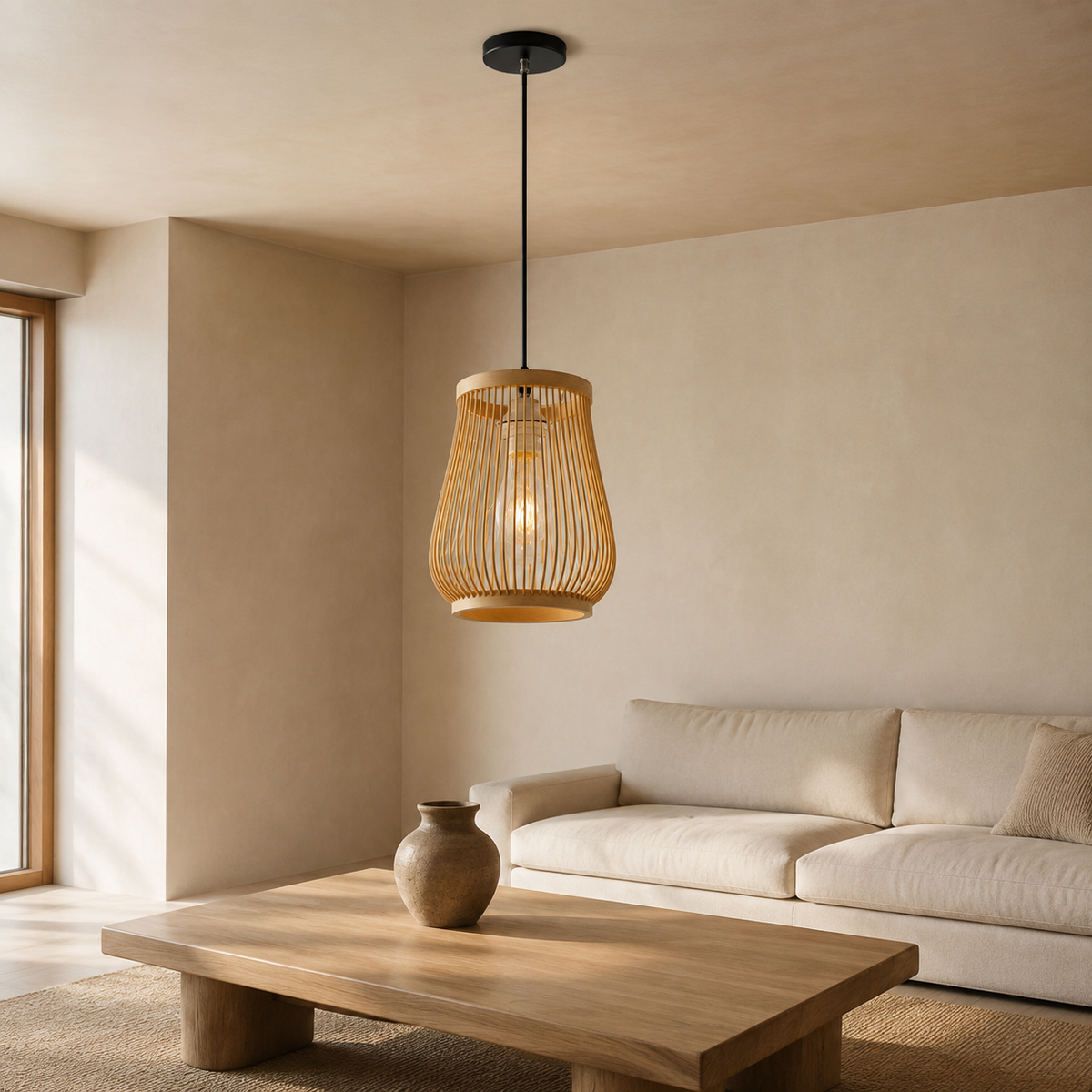 The Bourton Bamboo Lantern Pendant Light
