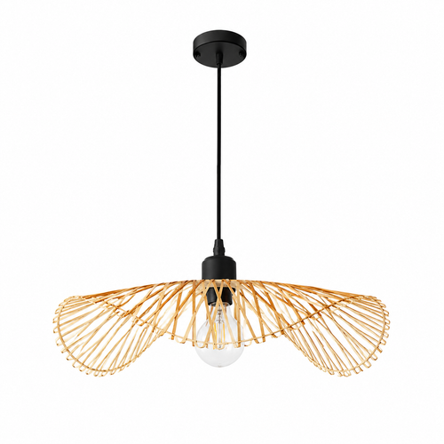 The Branscombe Tall Rattan Pendant Light