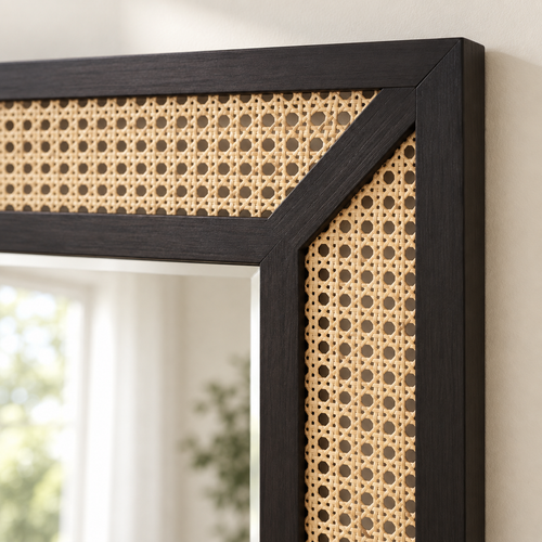The Wyndham Rattan Wall Mirror