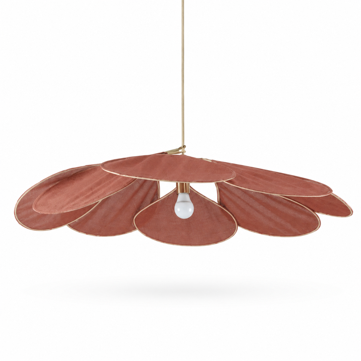 The Bredon Rattan-Effect Petal Pendant Light