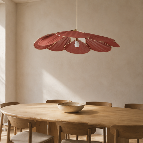 The Bredon Rattan-Effect Petal Pendant Light