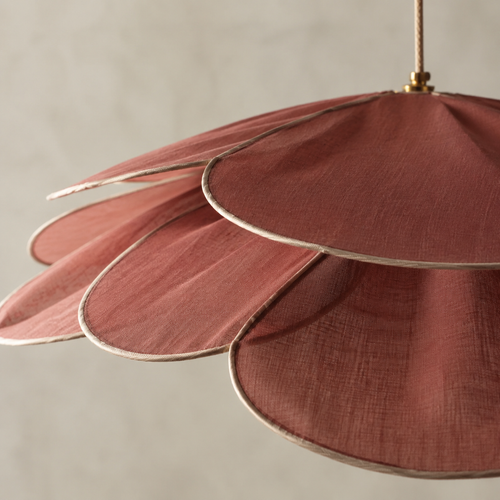 The Bredon Rattan-Effect Petal Pendant Light