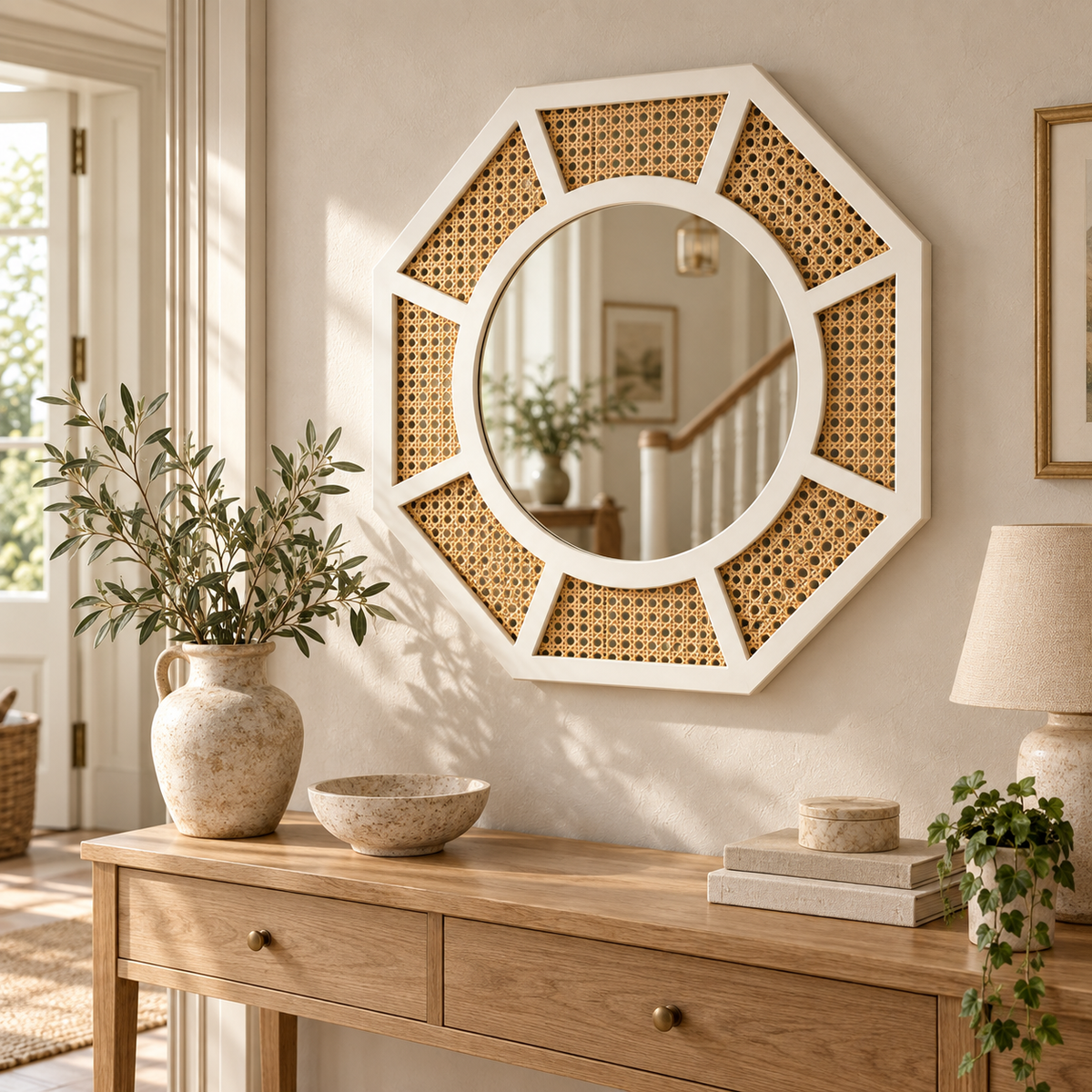 The Farnham Rattan Wall Mirror