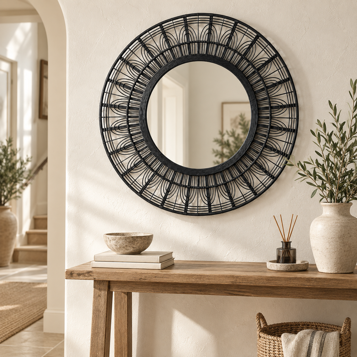 The Brockenhurst Rattan Wall Mirror