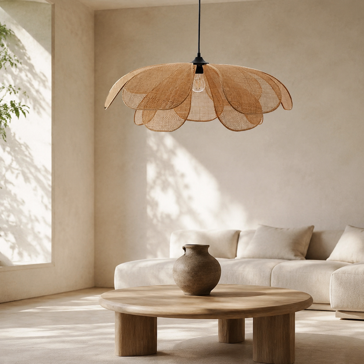 The Burford Woven Flower Pendant Light