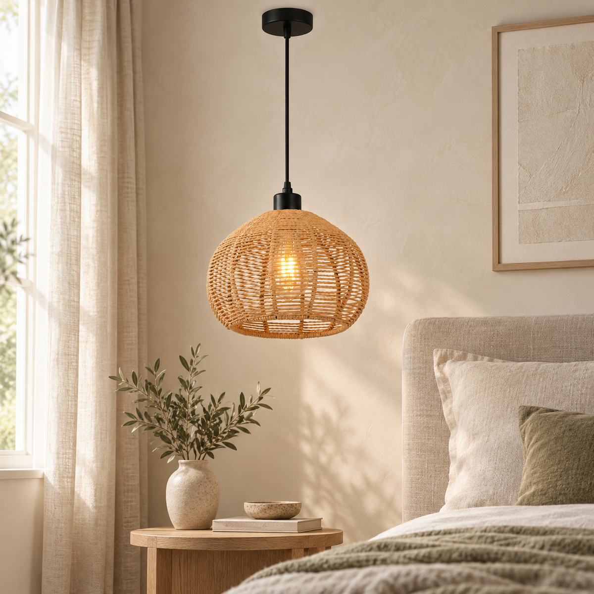 The Ashcombe Rattan Pendant Light