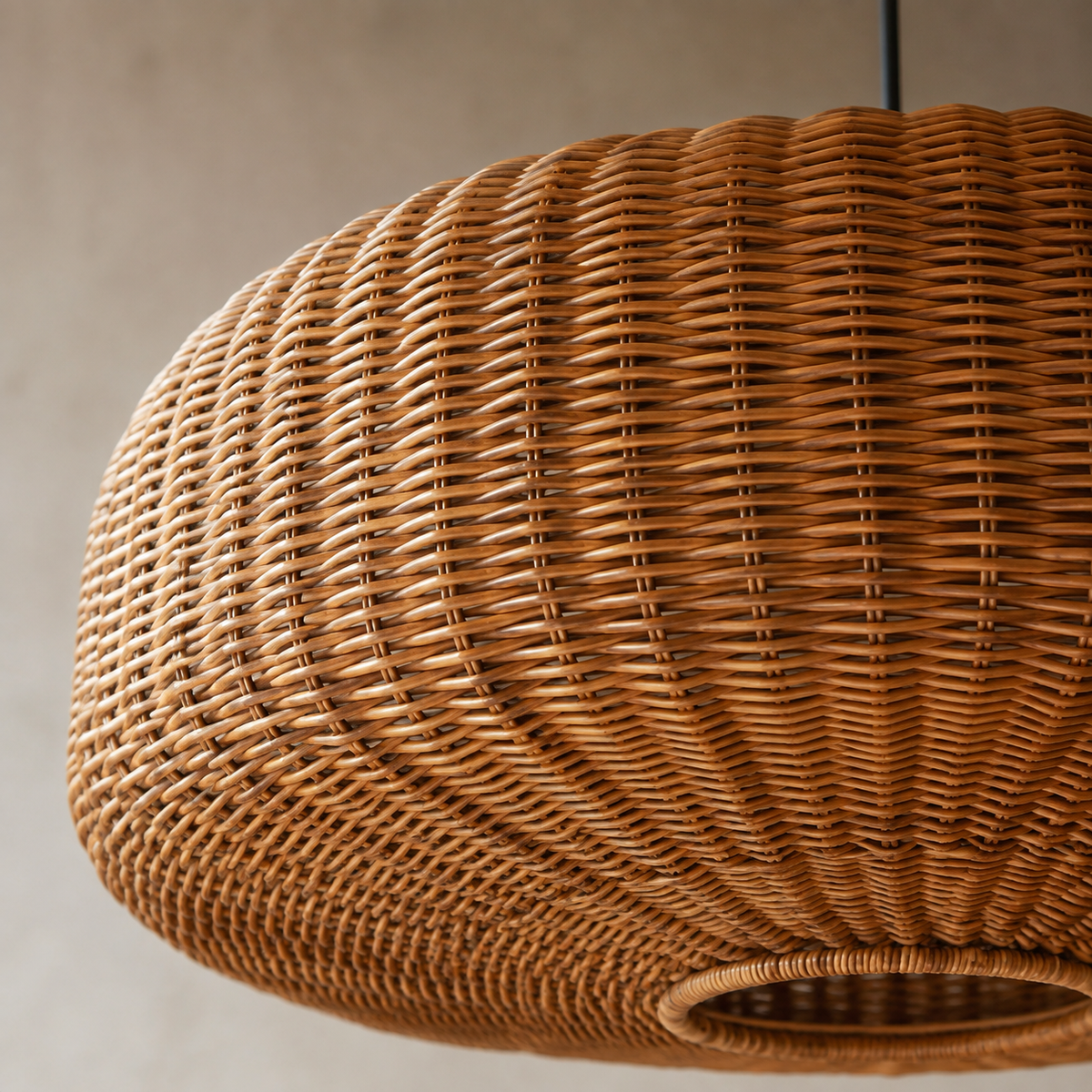 The Chagford Retro Woven Rattan Pendant Light