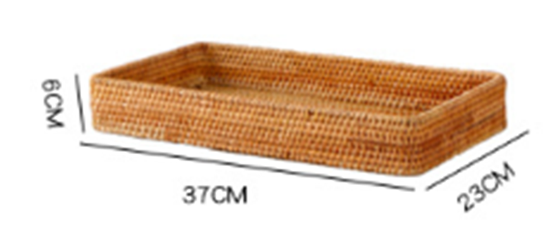 Shima Storage Basket — Shallow rectangular woven basket.