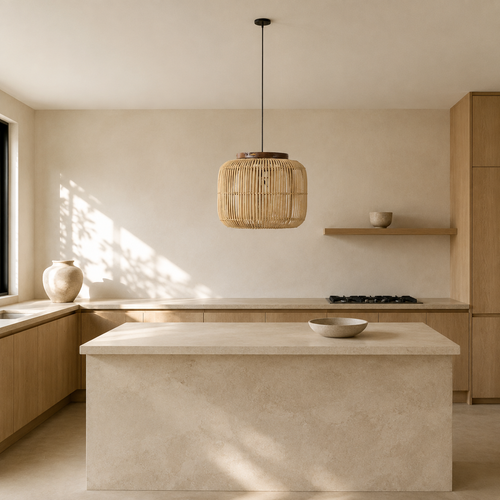 The Charlbury Retro Rattan Ceiling Light