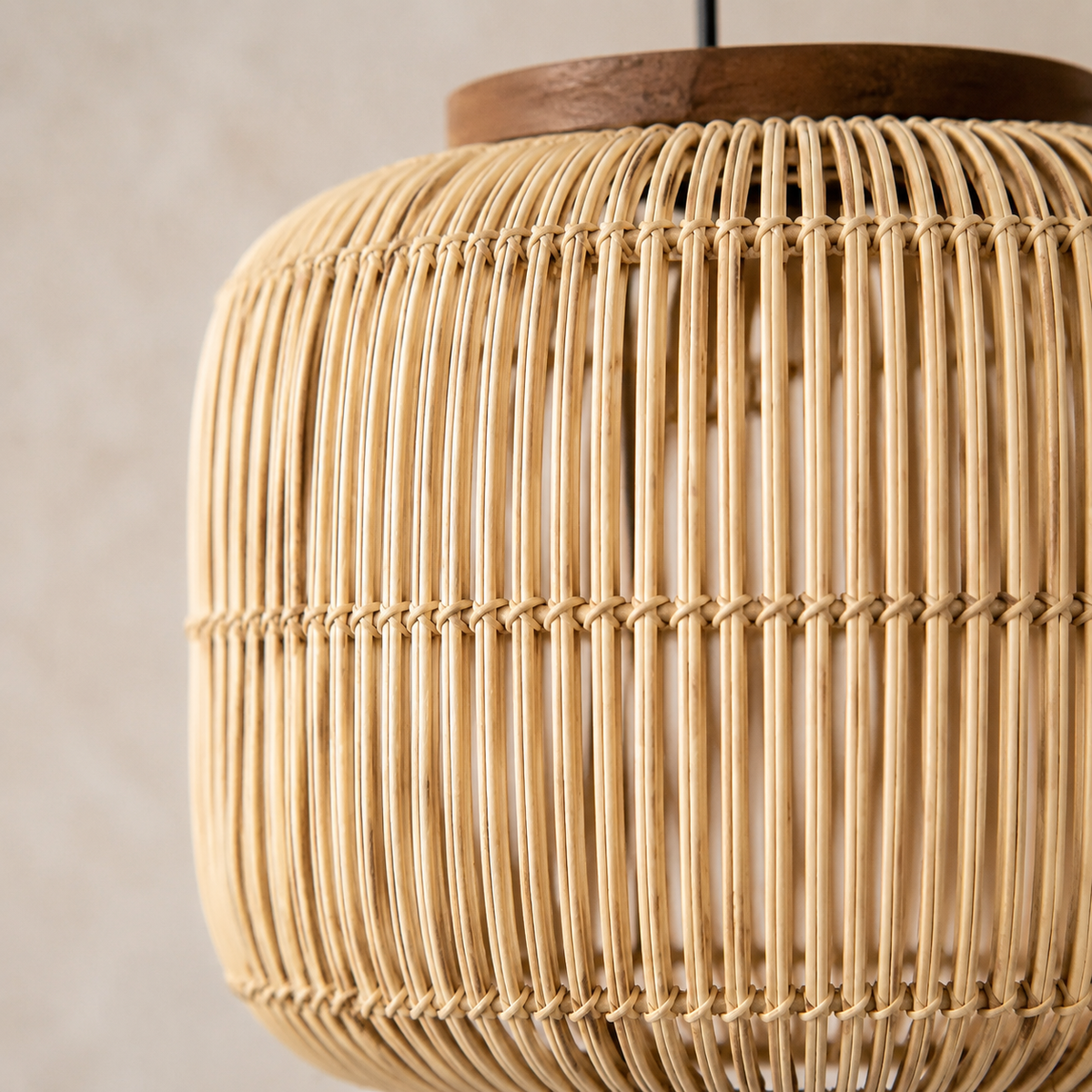 The Charlbury Retro Rattan Ceiling Light