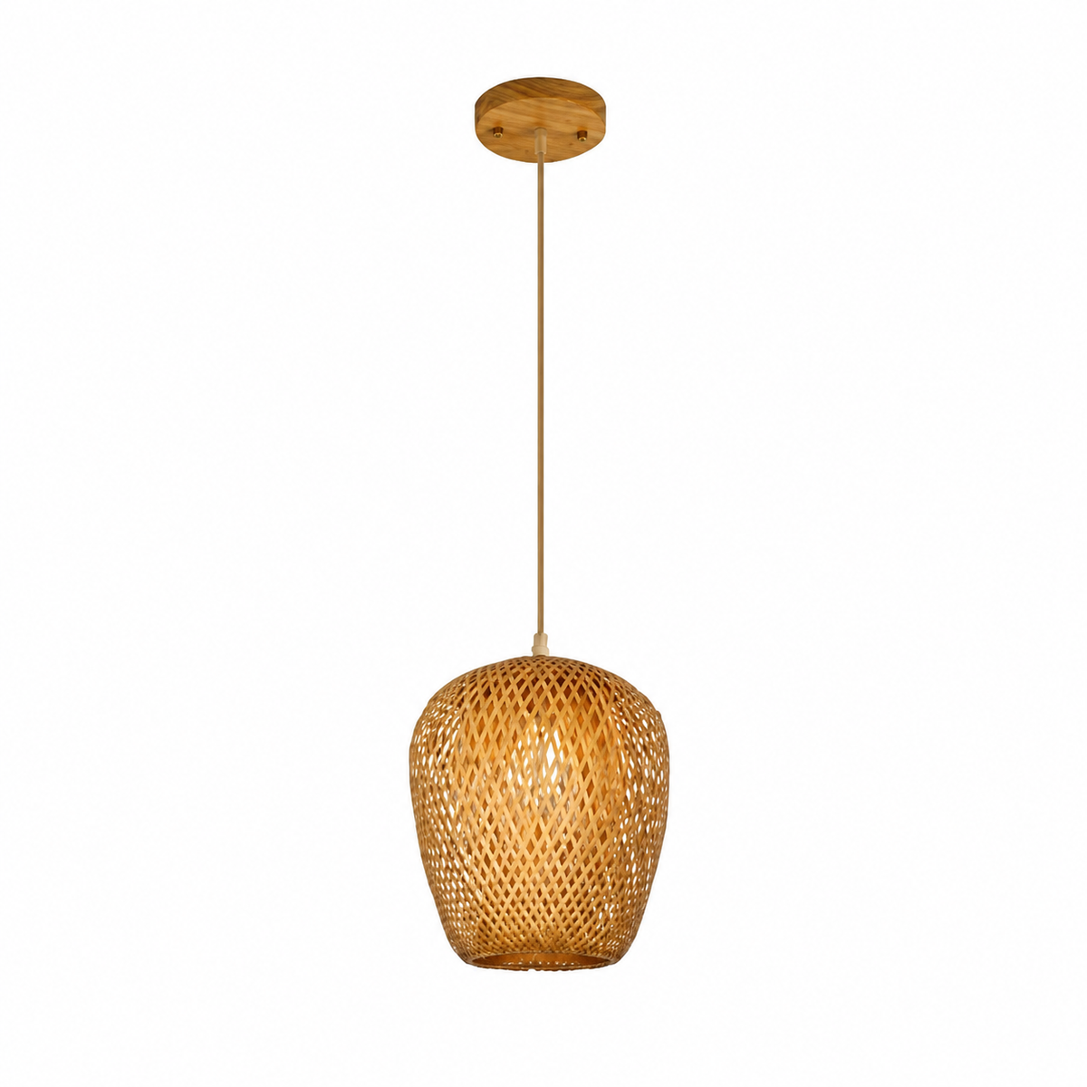 The Chawton Olive Bamboo Pendant Light