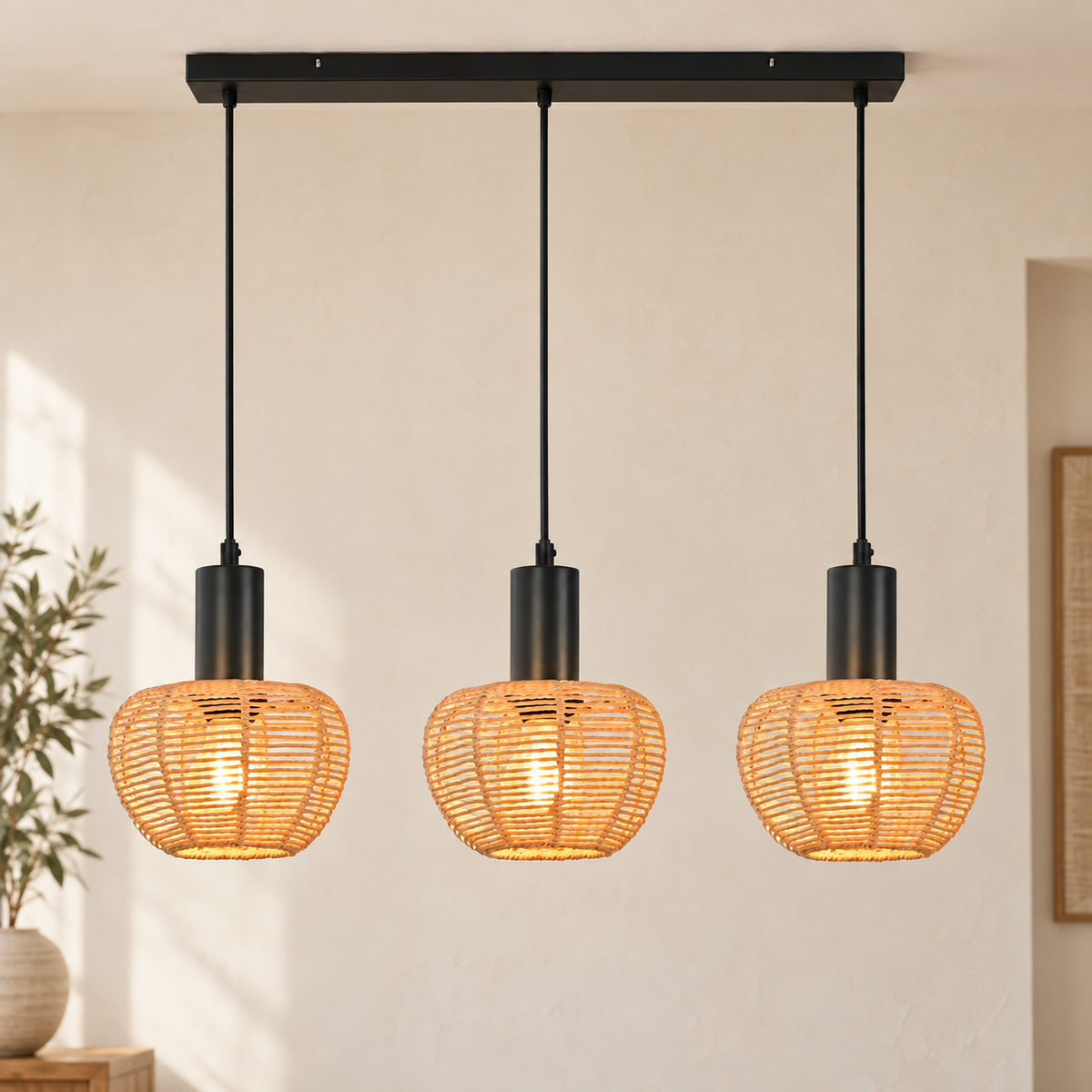 The Castleton Rattan Pendant Light