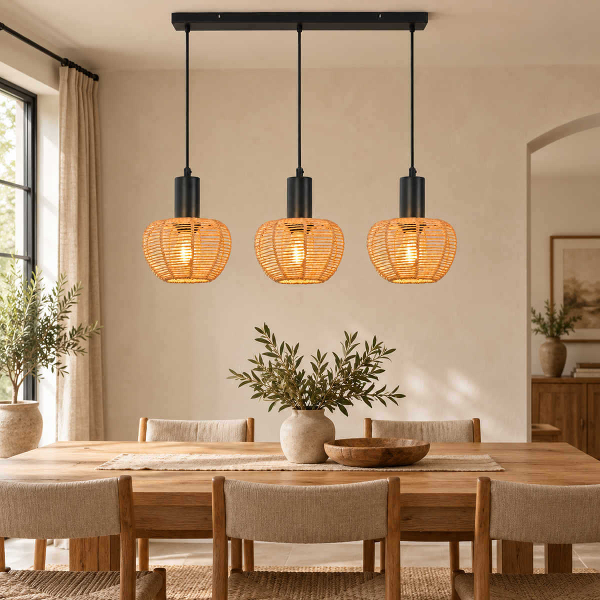 The Castleton Rattan Pendant Light