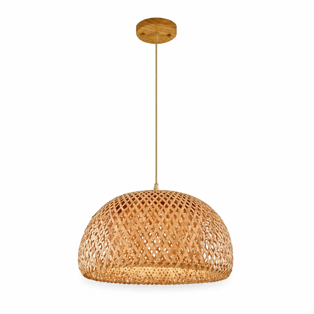 The Colyton Dome Rattan Pendant Light