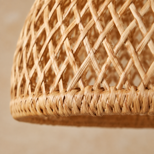 The Colyton Dome Rattan Pendant Light