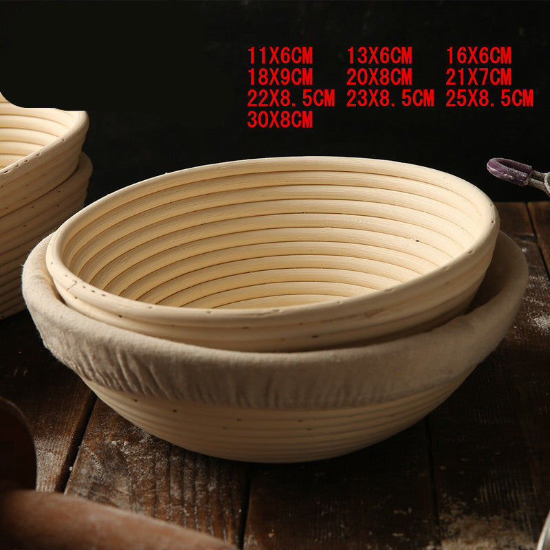 Furano Bread Proofing Basket — Small round bread-proofing basket.