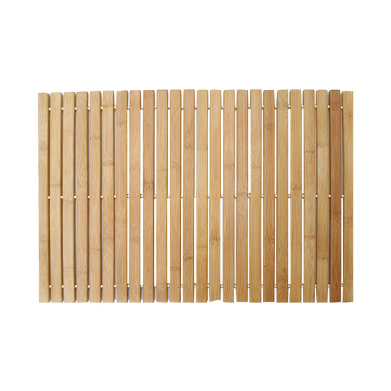 Kirana Striped Bathroom Mat — Slatted bamboo bathroom mat.