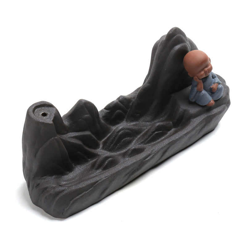 Langkat Incense Holder — Sculptural incense holder in the Ridges design.