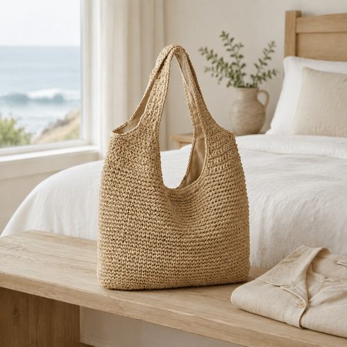 The Cresswell Soft Woven Rattan Tote Bag