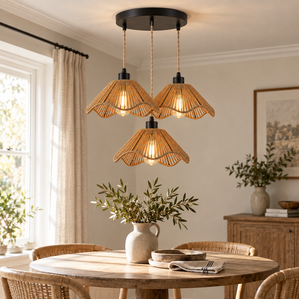 The Marsden Rattan Pendant Light