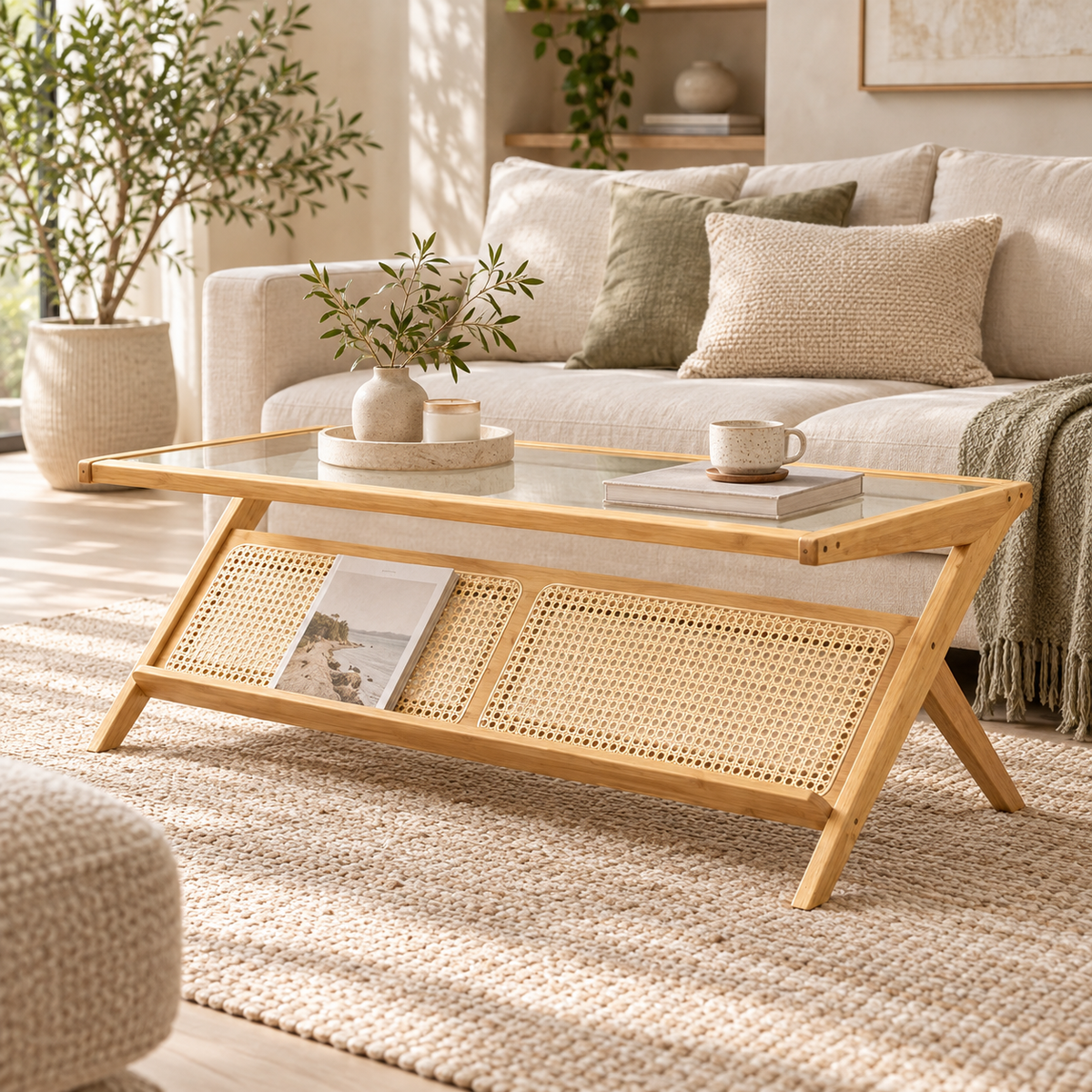 The Pentland Rattan Coffee Table