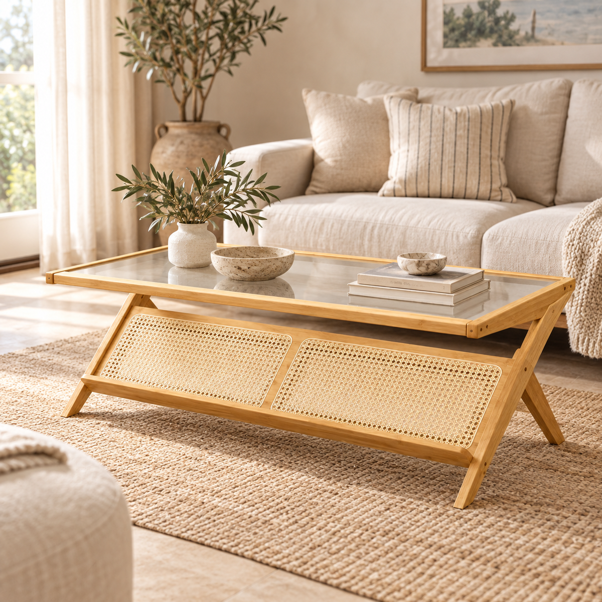 The Pentland Rattan Coffee Table