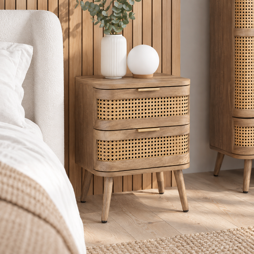 The Tetbury Rattan Bedside Table