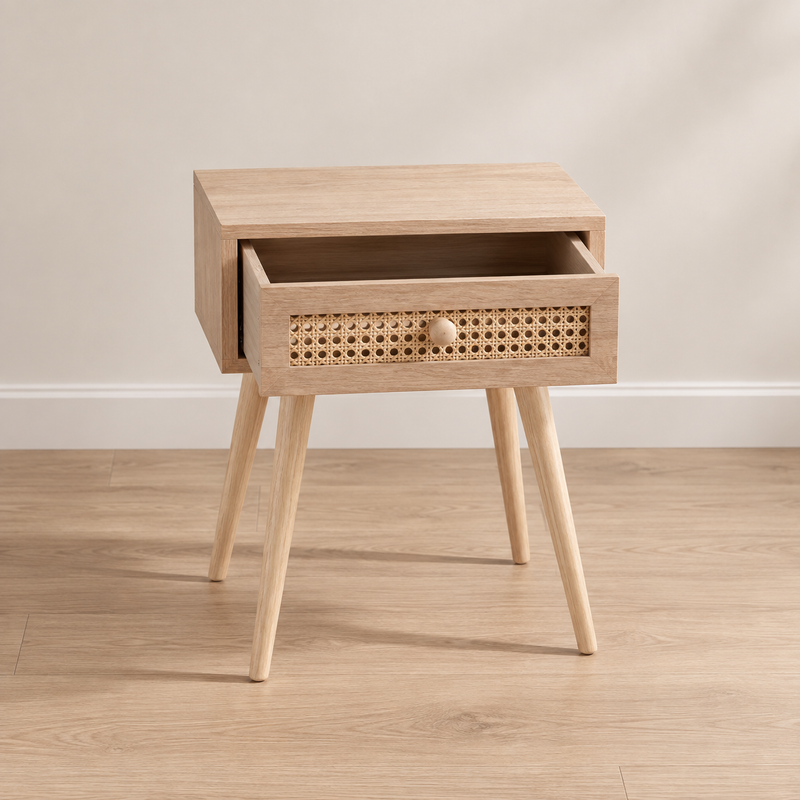 The Kelmscott Rattan Bedside Table