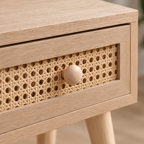The Kelmscott Rattan Bedside Table