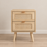 The Bramley Rattan Bedside Table