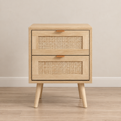 The Bramley Rattan Bedside Table