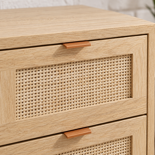 The Bramley Rattan Bedside Table