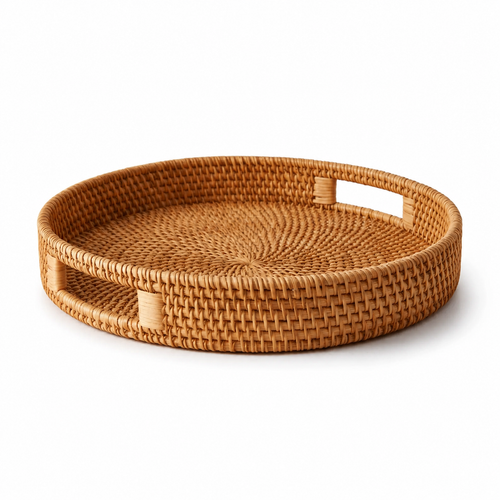 The Fittleworth Round Rattan Tray