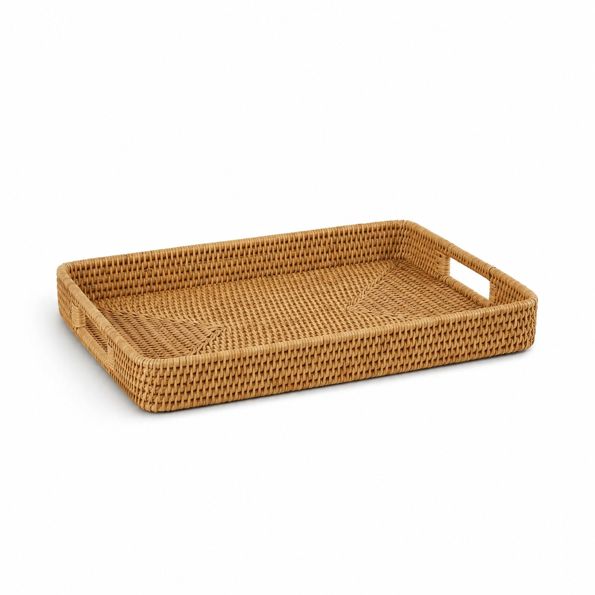 The Fowey Rectangular Rattan Tray