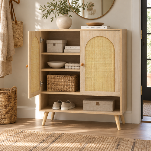 The Hensley Rattan Sideboard