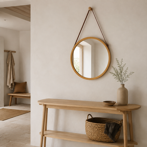 The Hambledon Teardrop Rattan Wall Mirror