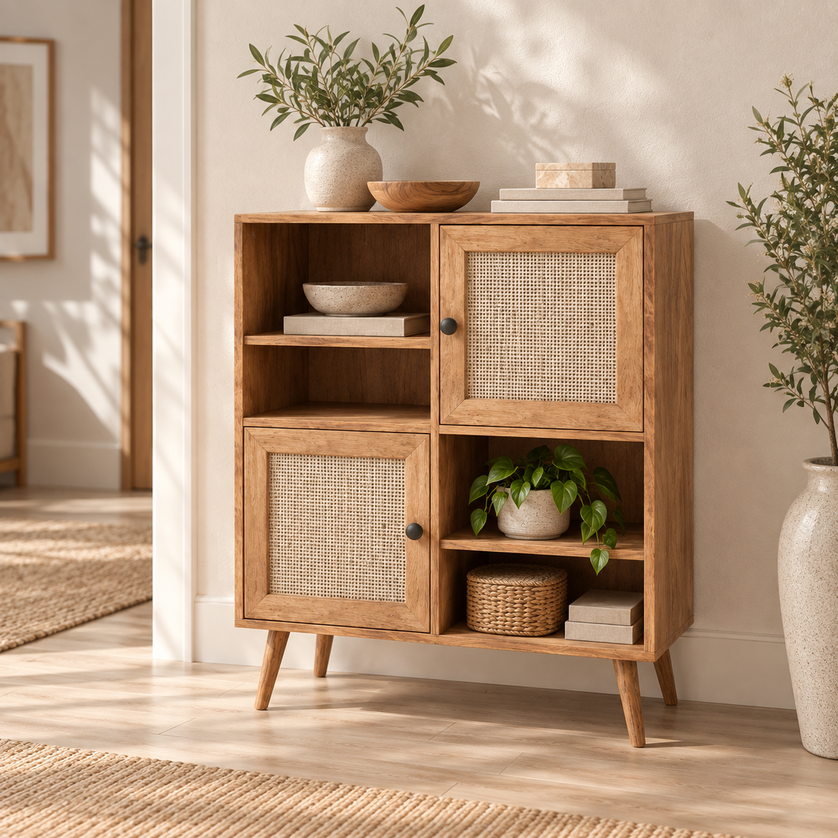 The Fenwick Rattan Sideboard