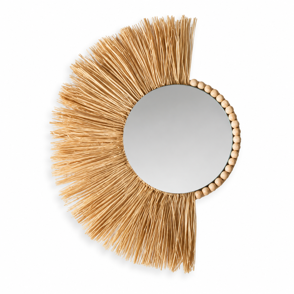 The Highclere Raffia Sunburst Wall Mirror