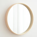 Adira Wooden Round Wall Mirror