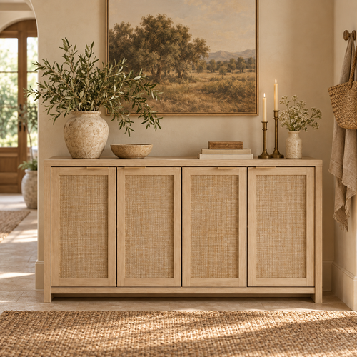 The Ludgrove Rattan Sideboard