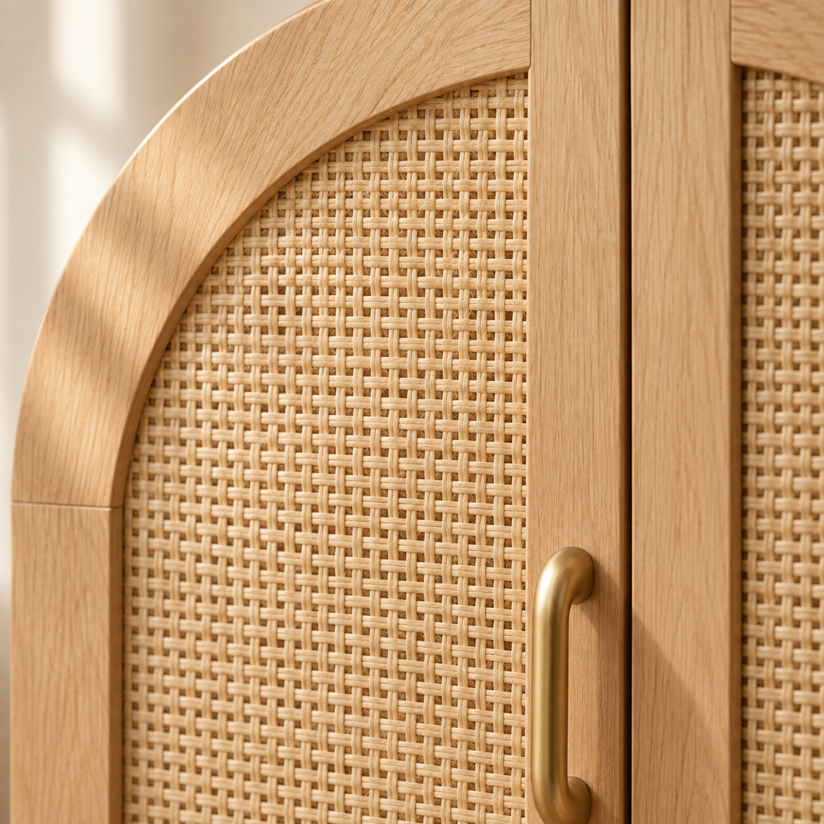The Bramshaw Rattan Shoe Cabinet